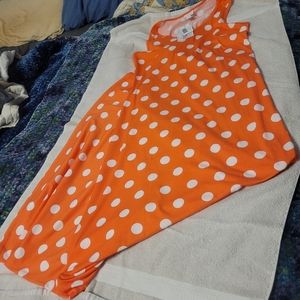 Orange Polka Dot LuLaRoe Dani dress